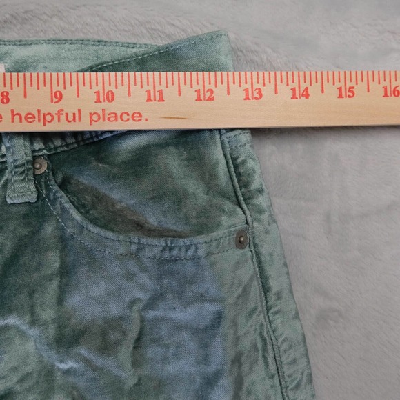 LUCKY BRAND Womens 00 Ava Antartica Sea Foam Crushed Velvet Skinny Jeans Pants - Picture 9 of 16
